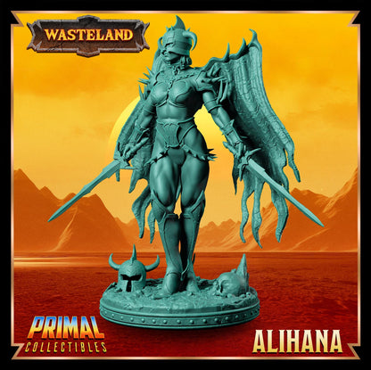 Warrior Alihana | Wasteland | Tabletop Scale | TTRPG D&D Miniature | Primal Collectibles