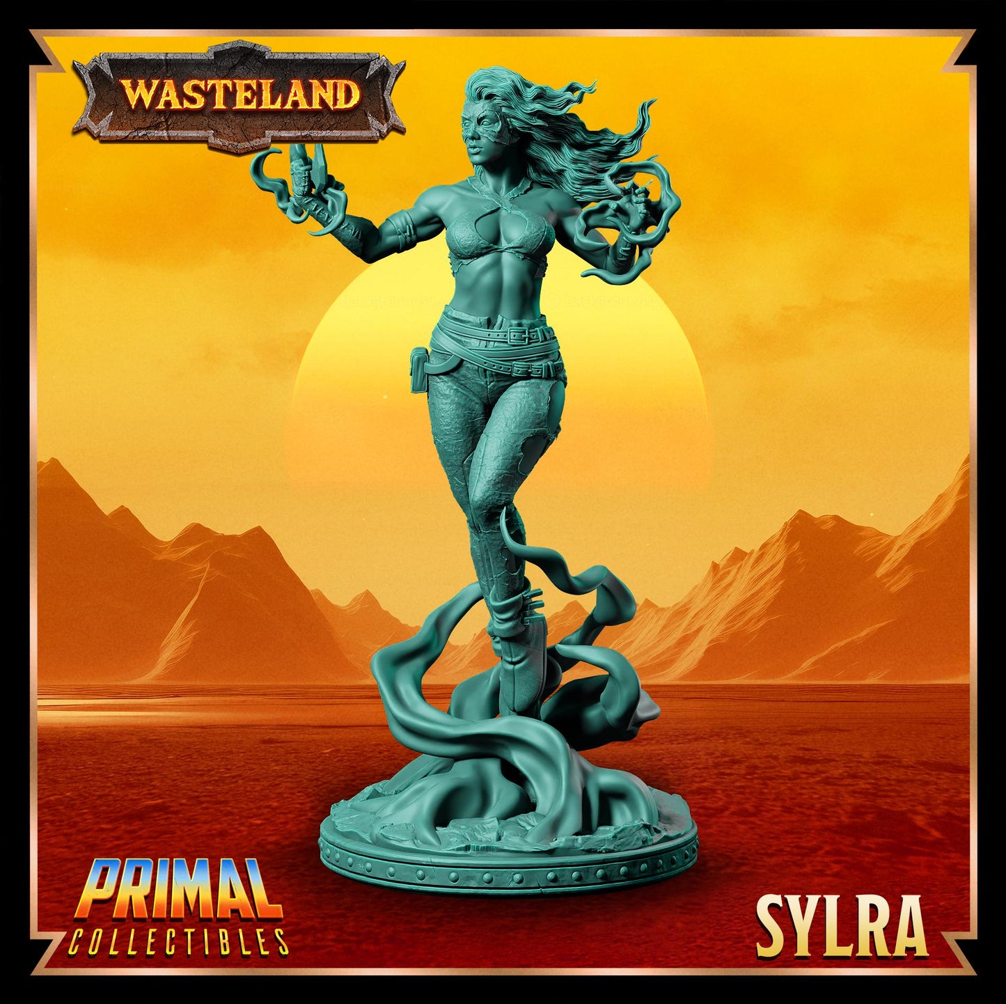 Witch Sylra | Wasteland | Tabletop Scale | TTRPG D&D Miniature | Primal Collectibles