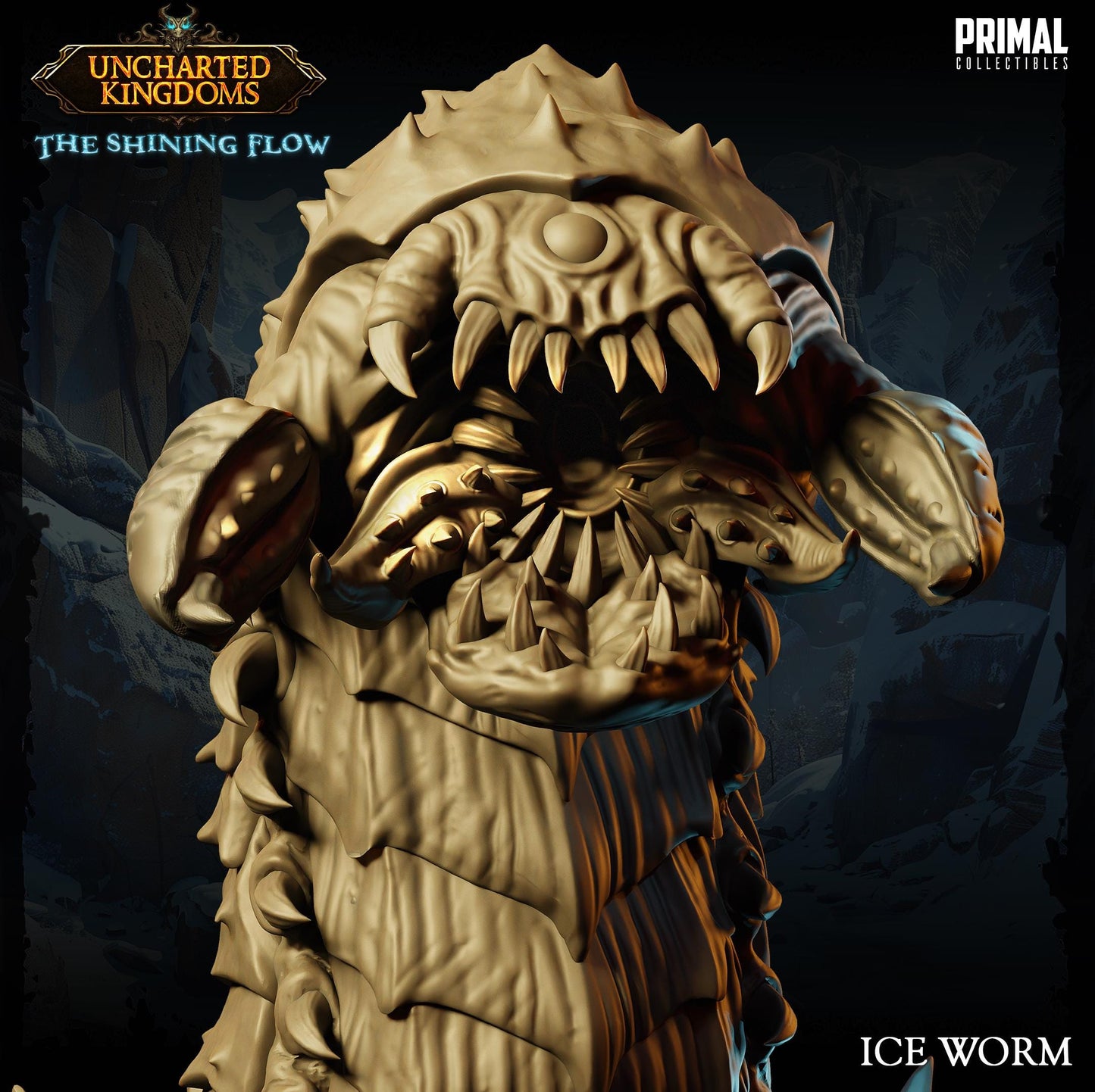 Worm Ice | Tabletop Scale | TTRPG D&D Miniature | Primal Collectibles