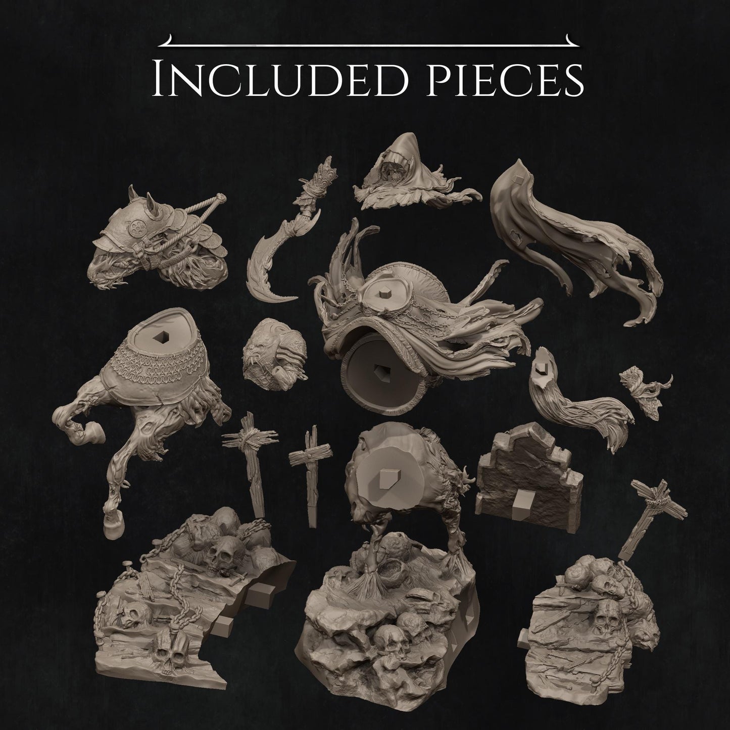 Four Horsemen, Death | Garage Resin Kit Statue | D&D TTRPG Fantasy Miniature | Nerikson