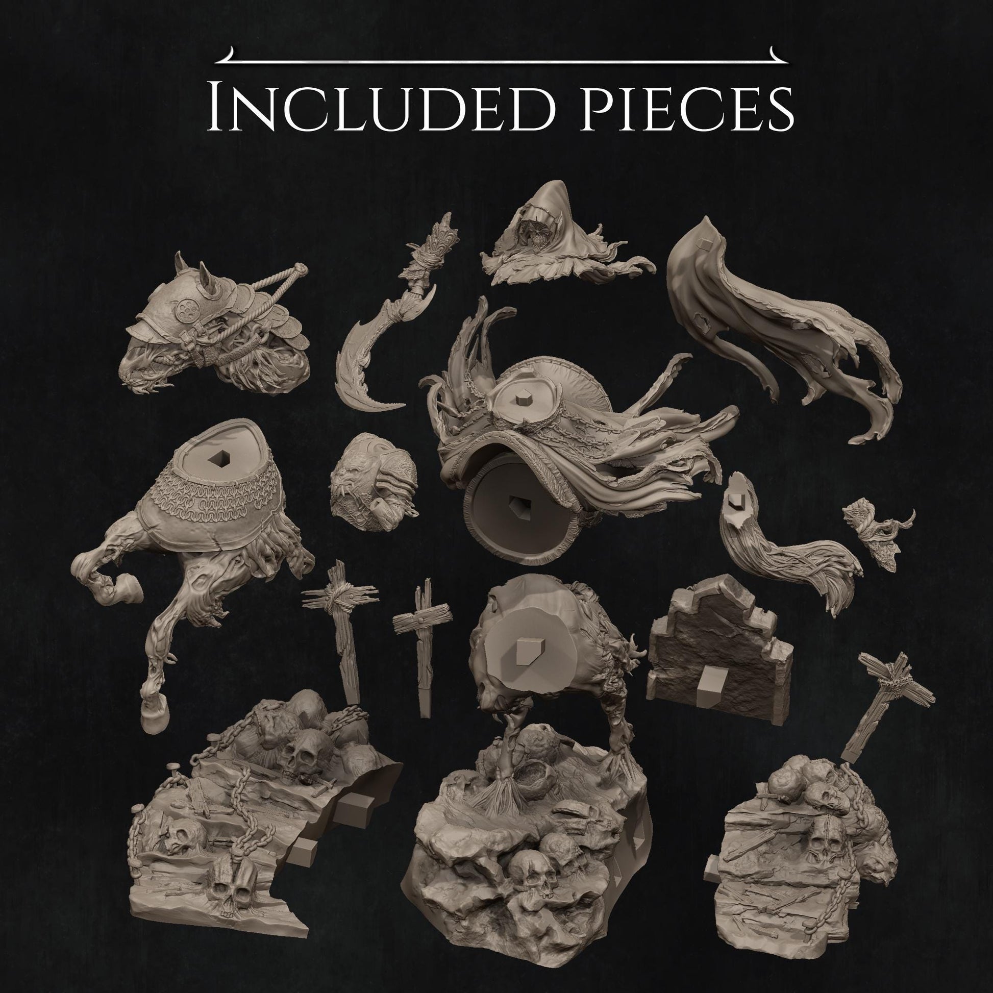 Four Horsemen, Death | Garage Resin Kit Statue | D&D TTRPG Fantasy Miniature | Nerikson