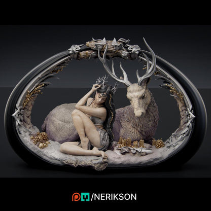 Four Seasons, Winter | Garage Resin Kit Statue | D&D TTRPG Fantasy Miniature | Nerikson