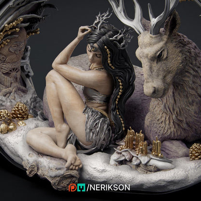 Four Seasons, Winter | Garage Resin Kit Statue | D&D TTRPG Fantasy Miniature | Nerikson