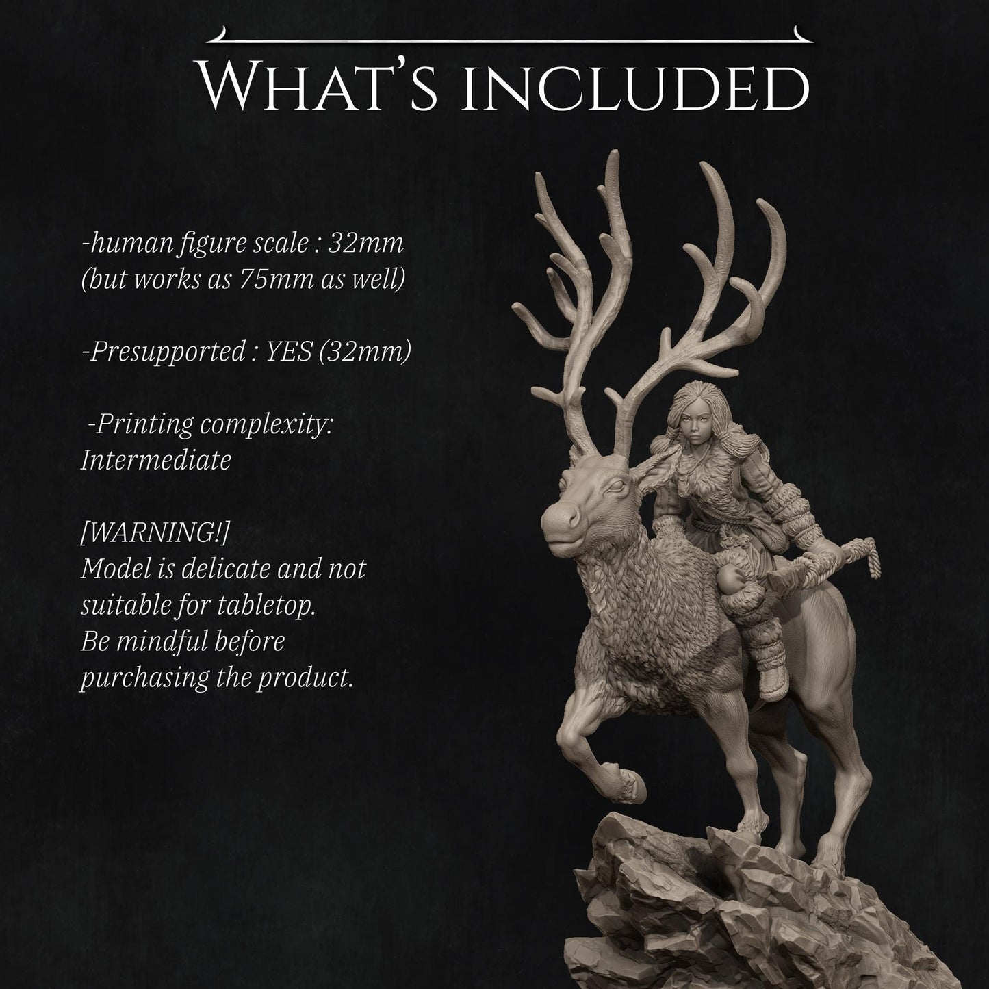 Gerda | TABLETOP SCALE | D&D TTRPG Fantasy Miniature | Nerikson