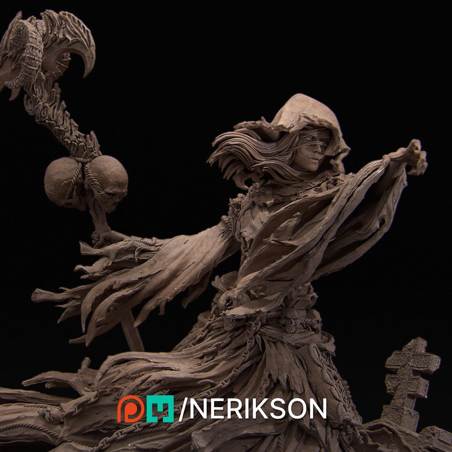 Grim Reaper | Garage Resin Kit Statue | D&D TTRPG Fantasy Miniature | Nerikson