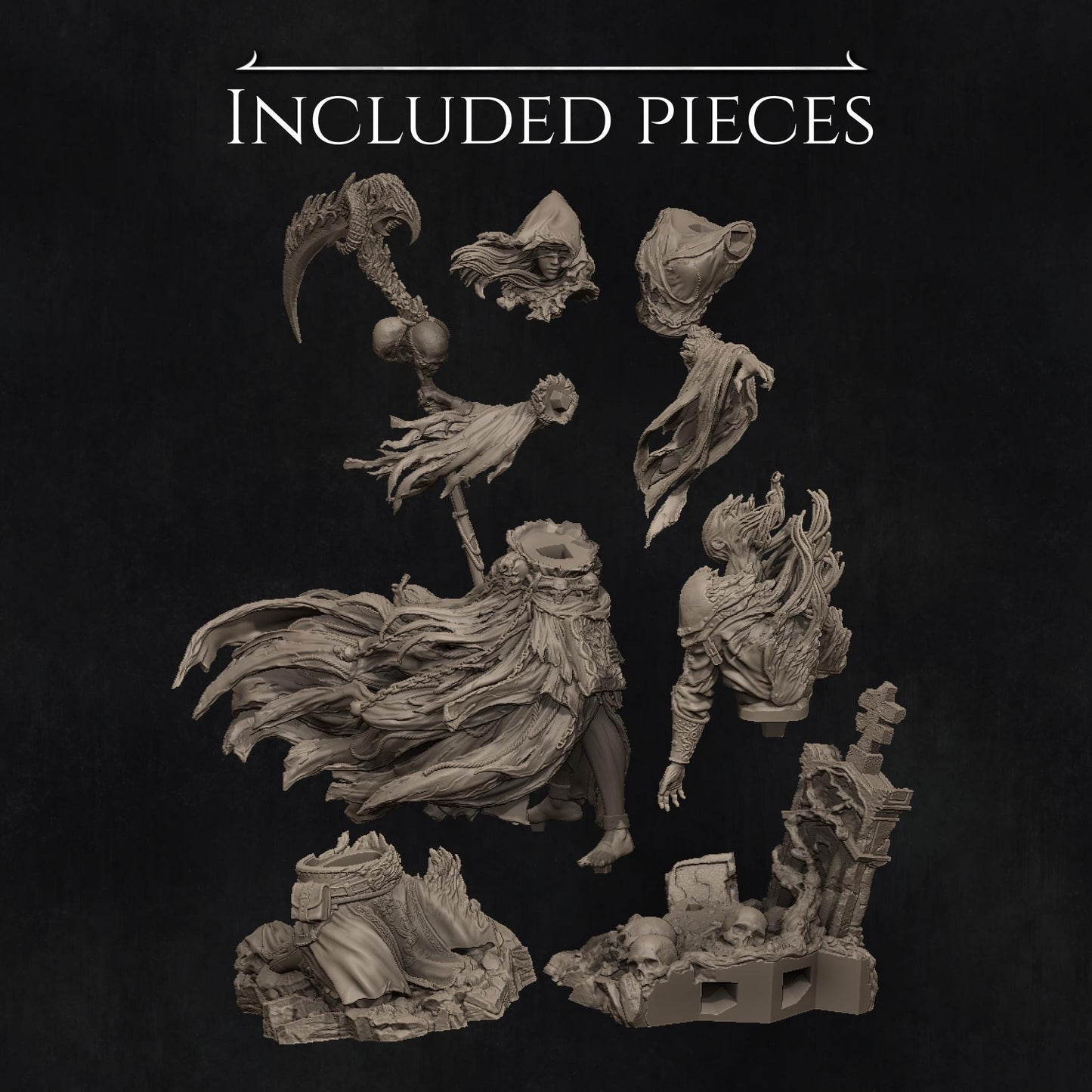 Grim Reaper | Garage Resin Kit Statue | D&D TTRPG Fantasy Miniature | Nerikson