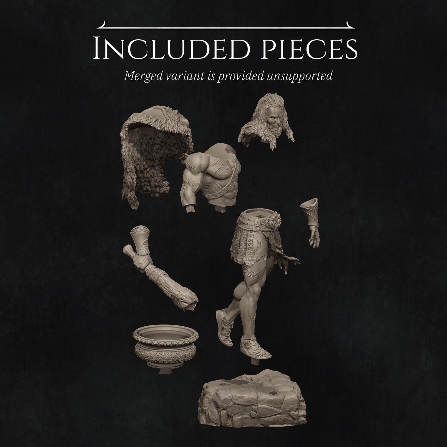 Heracles, Greek Mythology | Garage Resin Kit Statue | D&D TTRPG Fantasy Miniature | Nerikson