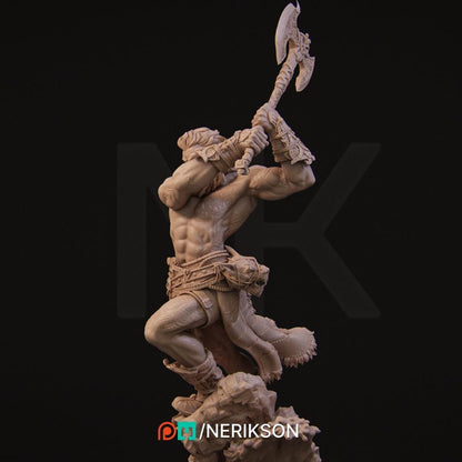 Ivar The Runic Warrior | Garage Resin Kit Statue | D&D TTRPG Fantasy Miniature | Nerikson