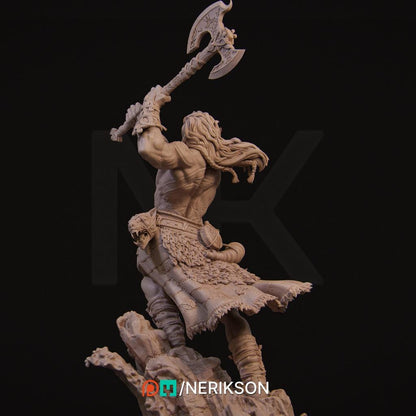 Ivar The Runic Warrior | Garage Resin Kit Statue | D&D TTRPG Fantasy Miniature | Nerikson