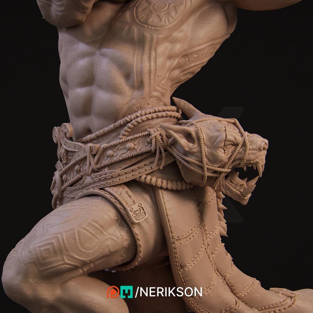 Ivar The Runic Warrior | Garage Resin Kit Statue | D&D TTRPG Fantasy Miniature | Nerikson