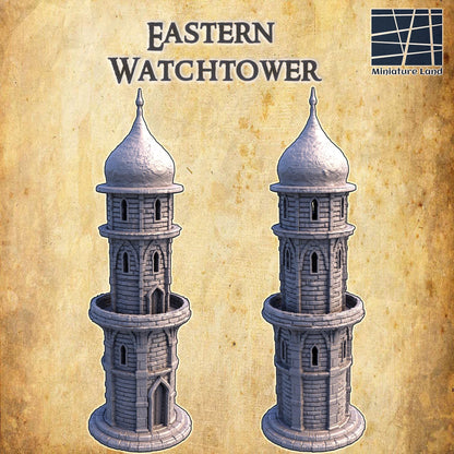Eastern Watchtower | 28mm Scale Model Terrain | D&D TTRPG Playable 3D Printed Building | MiniatureLand