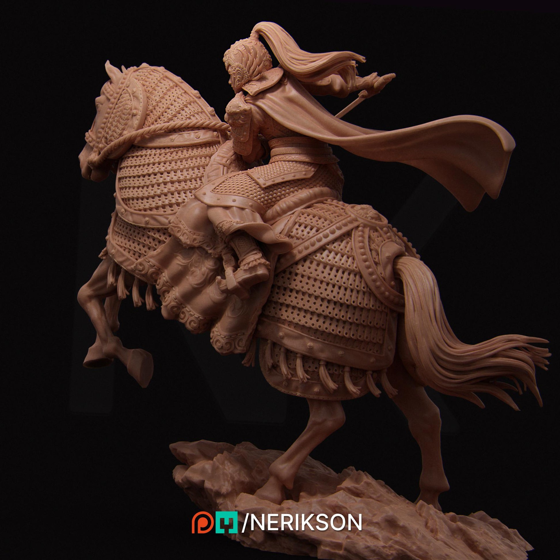 Kwan Yen the Warrior of the Tiger, Full Version | Garage Resin Kit Statue | D&D TTRPG Fantasy Miniature | Nerikson