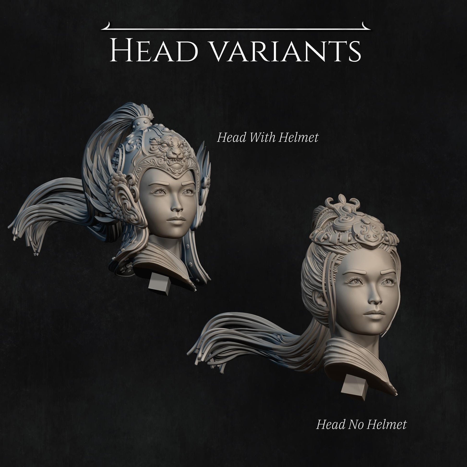 Kwan Yen the Warrior of the Tiger, Standalone and Bust Versions | Garage Resin Kit Statue | D&D TTRPG Fantasy Miniature | Nerikson