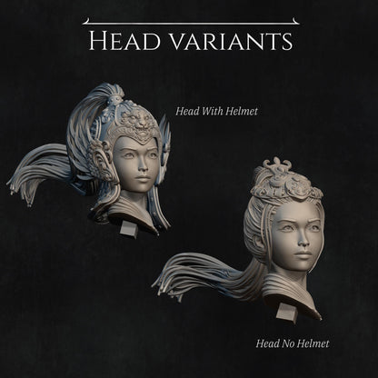 Kwan Yen the Warrior of the Tiger, Standalone and Bust Versions | Garage Resin Kit Statue | D&D TTRPG Fantasy Miniature | Nerikson