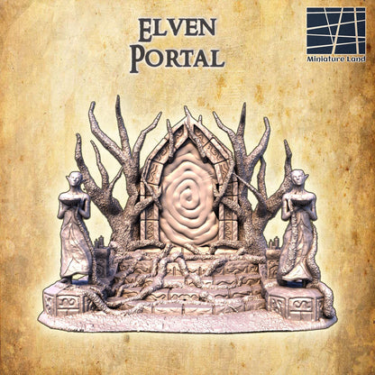 Elven Portal | 28mm Scale Model Terrain | D&D TTRPG Playable 3D Printed Building | MiniatureLand