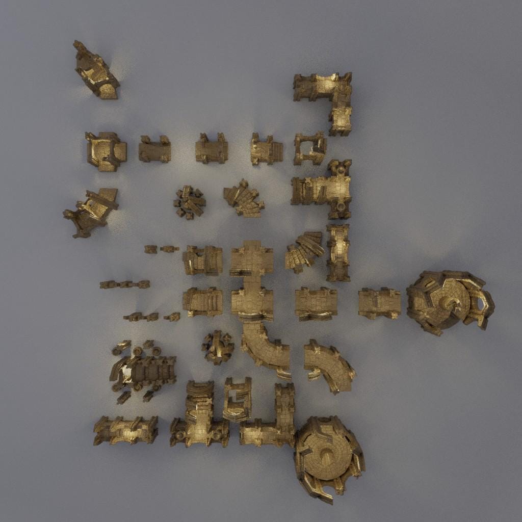 Elven Ruins | 28mm Scale Model Terrain | D&D TTRPG Playable 3D Printed Building | MiniatureLand