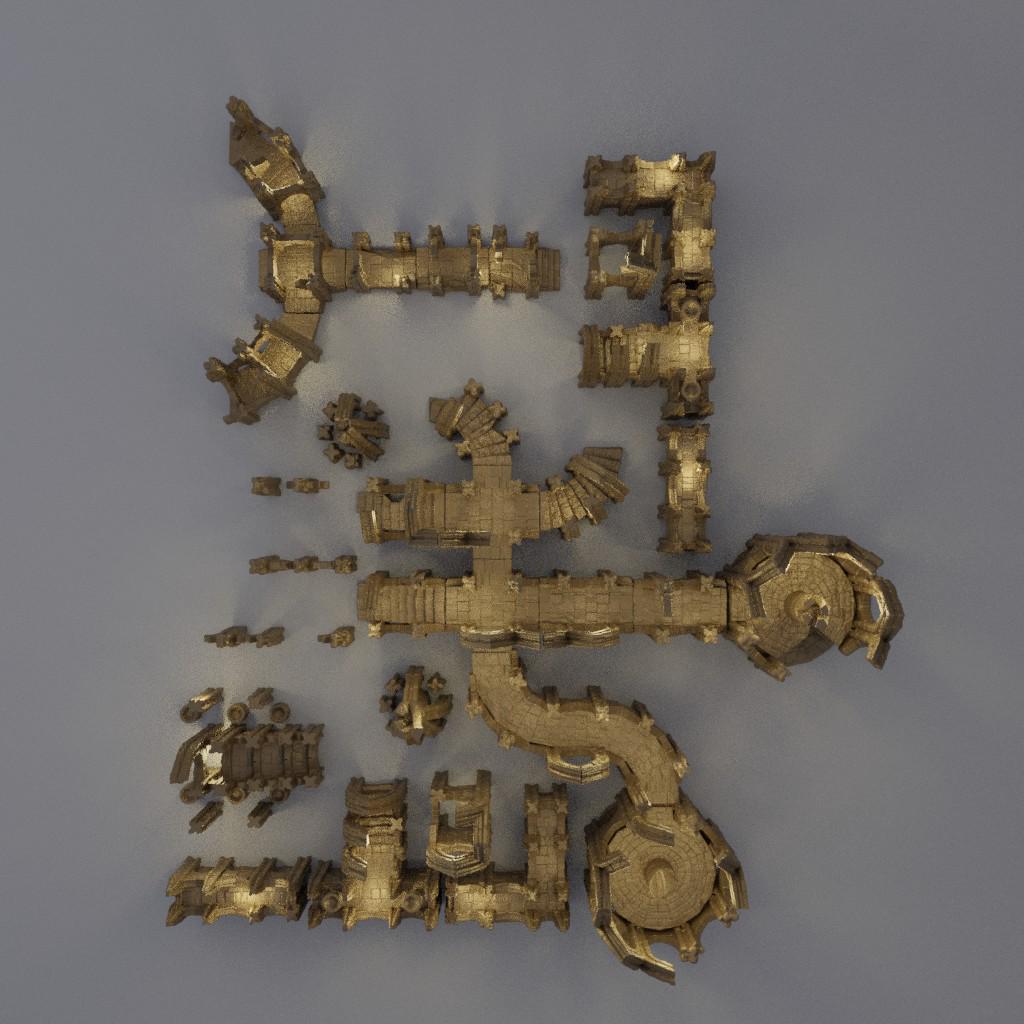 Elven Ruins | 28mm Scale Model Terrain | D&D TTRPG Playable 3D Printed Building | MiniatureLand