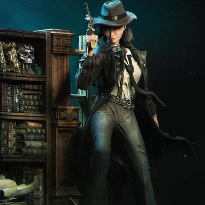 Laura the Detective, Full Diorama | Garage Resin Kit Statue | D&D TTRPG Fantasy Miniature | Nerikson