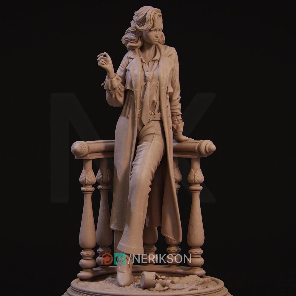 Laura the Detective, Standalone | Garage Resin Kit Statue | D&D TTRPG Fantasy Miniature | Nerikson