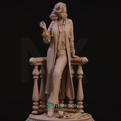 Laura the Detective, Standalone | Garage Resin Kit Statue | D&D TTRPG Fantasy Miniature | Nerikson