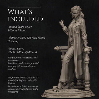 Laura the Detective, Standalone | Garage Resin Kit Statue | D&D TTRPG Fantasy Miniature | Nerikson