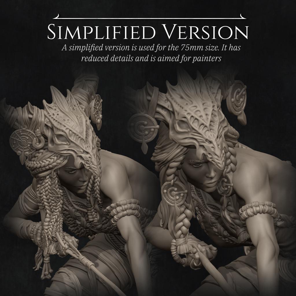 Meabh the Wild Ranger | Garage Resin Kit Statue | D&D TTRPG Fantasy Miniature | Nerikson