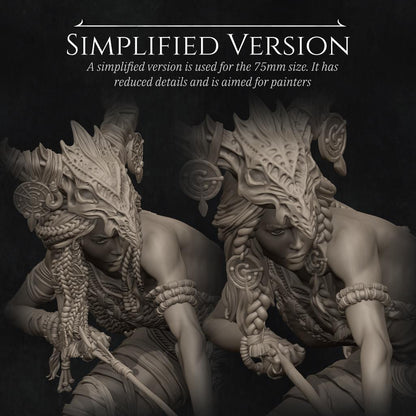 Meabh the Wild Ranger | Garage Resin Kit Statue | D&D TTRPG Fantasy Miniature | Nerikson