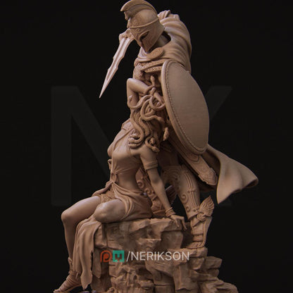 Medusa and Perseus, Greek Mythology | Garage Resin Kit Statue | D&D TTRPG Fantasy Miniature | Nerikson
