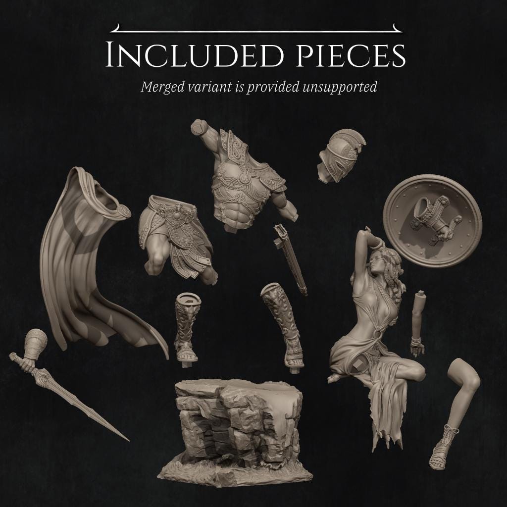 Medusa and Perseus, Greek Mythology | Garage Resin Kit Statue | D&D TTRPG Fantasy Miniature | Nerikson