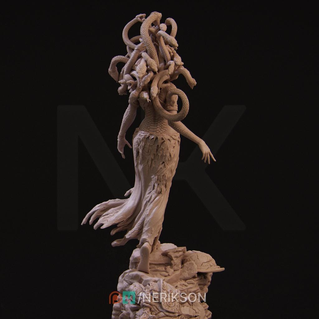 Medusa Standalone, Greek Mythology | Garage Resin Kit Statue | D&D TTRPG Fantasy Miniature | Nerikson