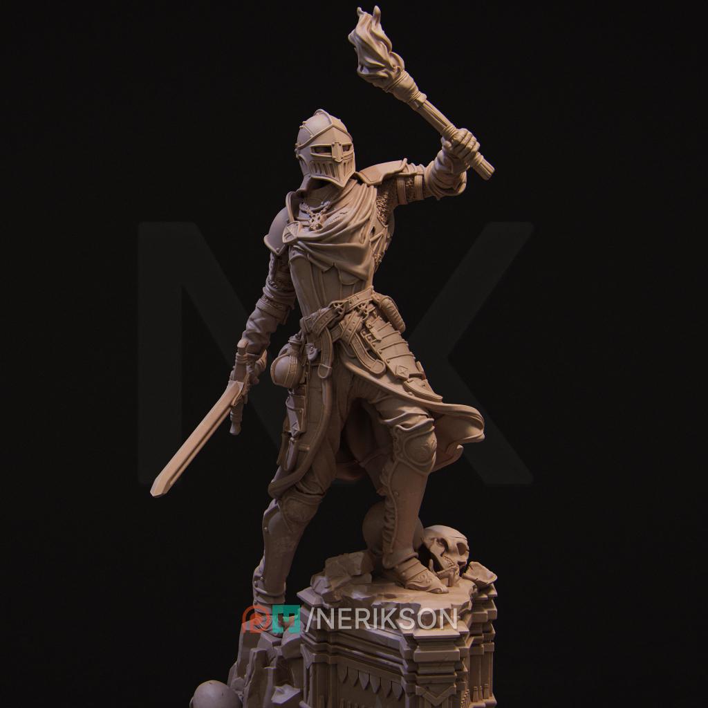 Nameless Hero | Garage Resin Kit Statue | D&D TTRPG Fantasy Miniature | Nerikson