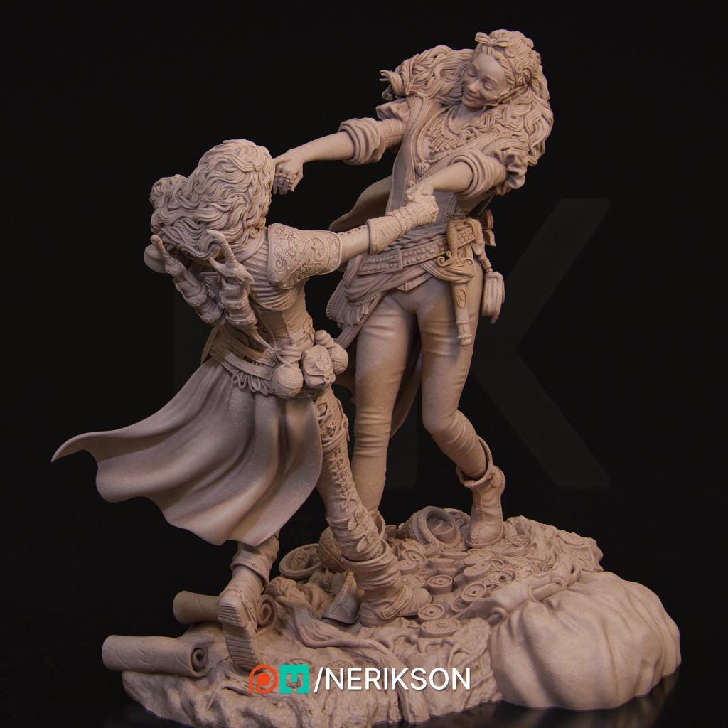 Ode to Joy, Full Diorama | Garage Resin Kit Statue | D&D TTRPG Fantasy Miniature | Nerikson
