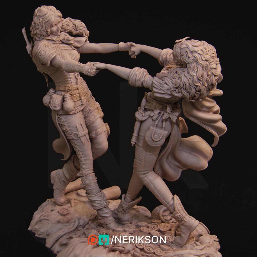 Ode to Joy, Full Diorama | Garage Resin Kit Statue | D&D TTRPG Fantasy Miniature | Nerikson