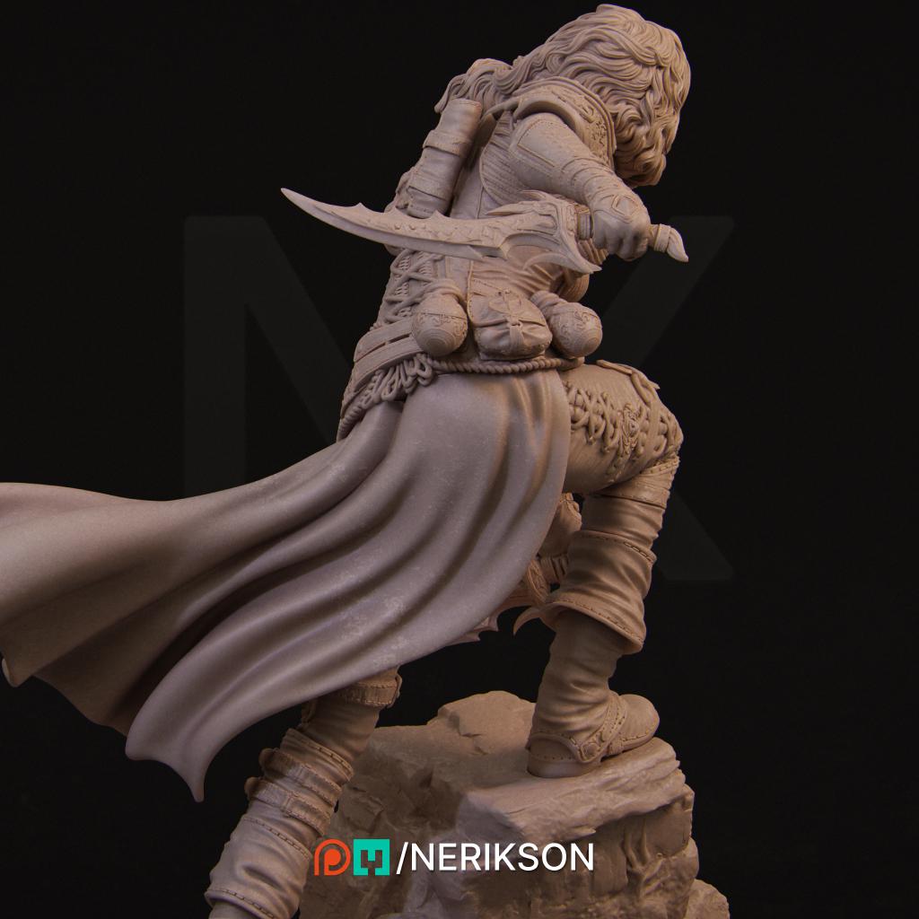 Ode to Joy - Enika The Assassin Standalone | Garage Resin Kit Statue | D&D TTRPG Fantasy Miniature | Nerikson