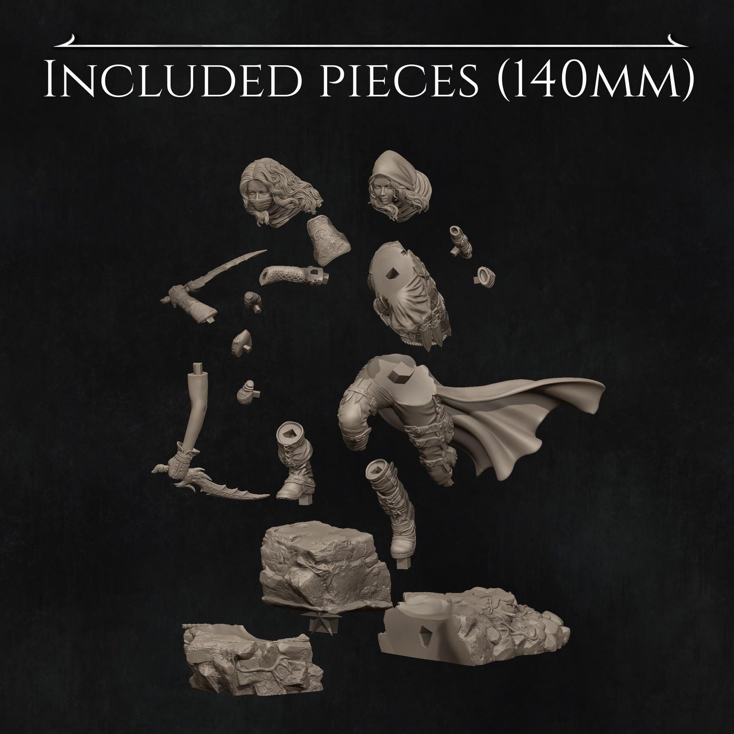 Ode to Joy - Enika The Assassin Standalone | Garage Resin Kit Statue | D&D TTRPG Fantasy Miniature | Nerikson