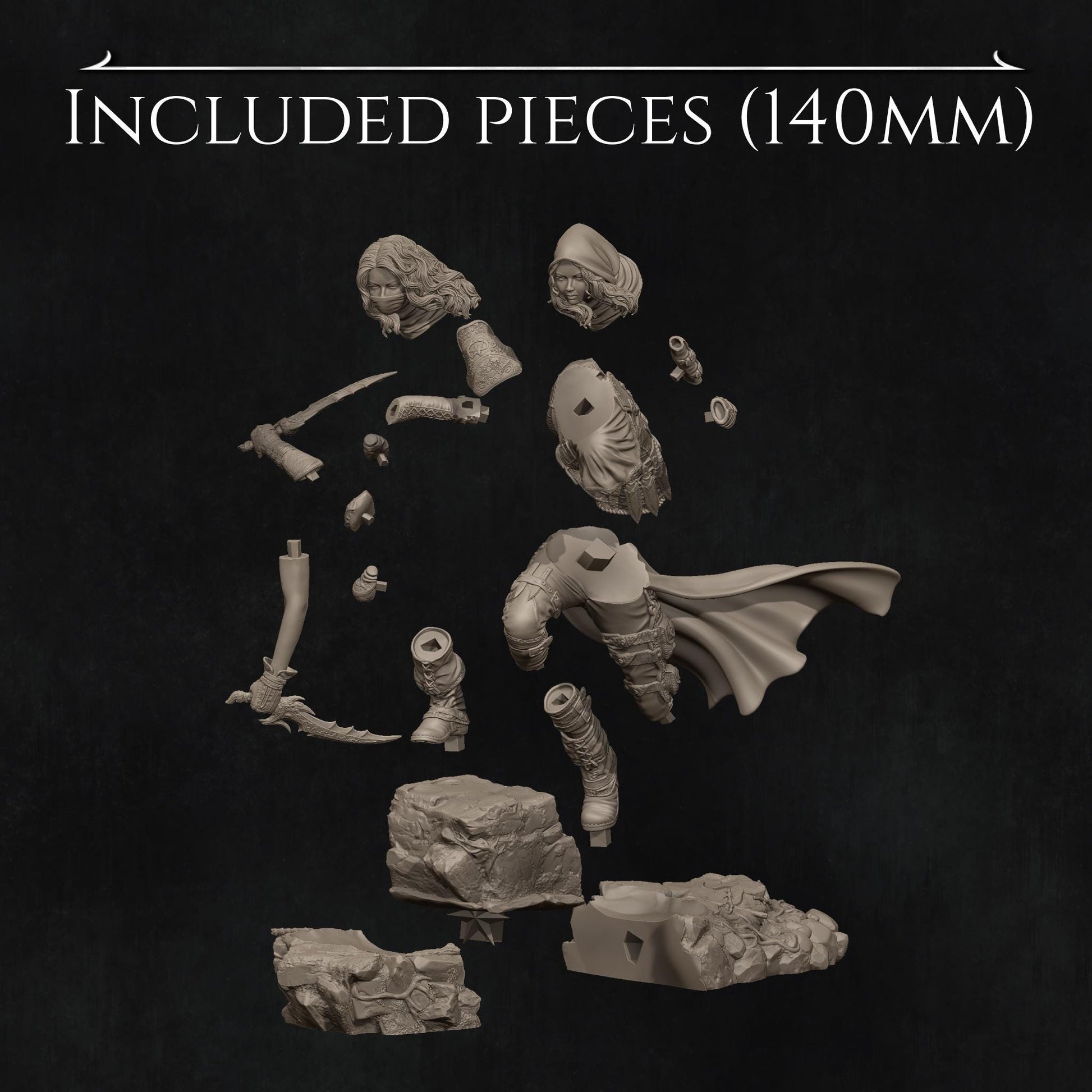 Ode to Joy - Enika The Assassin Standalone | Garage Resin Kit Statue | D&D TTRPG Fantasy Miniature | Nerikson