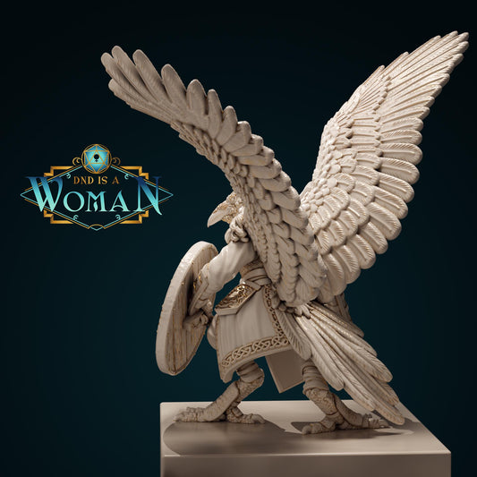 Aaracokra Cleric | D&D TTRPG Miniature | DnD Is A Woman | NO BASE