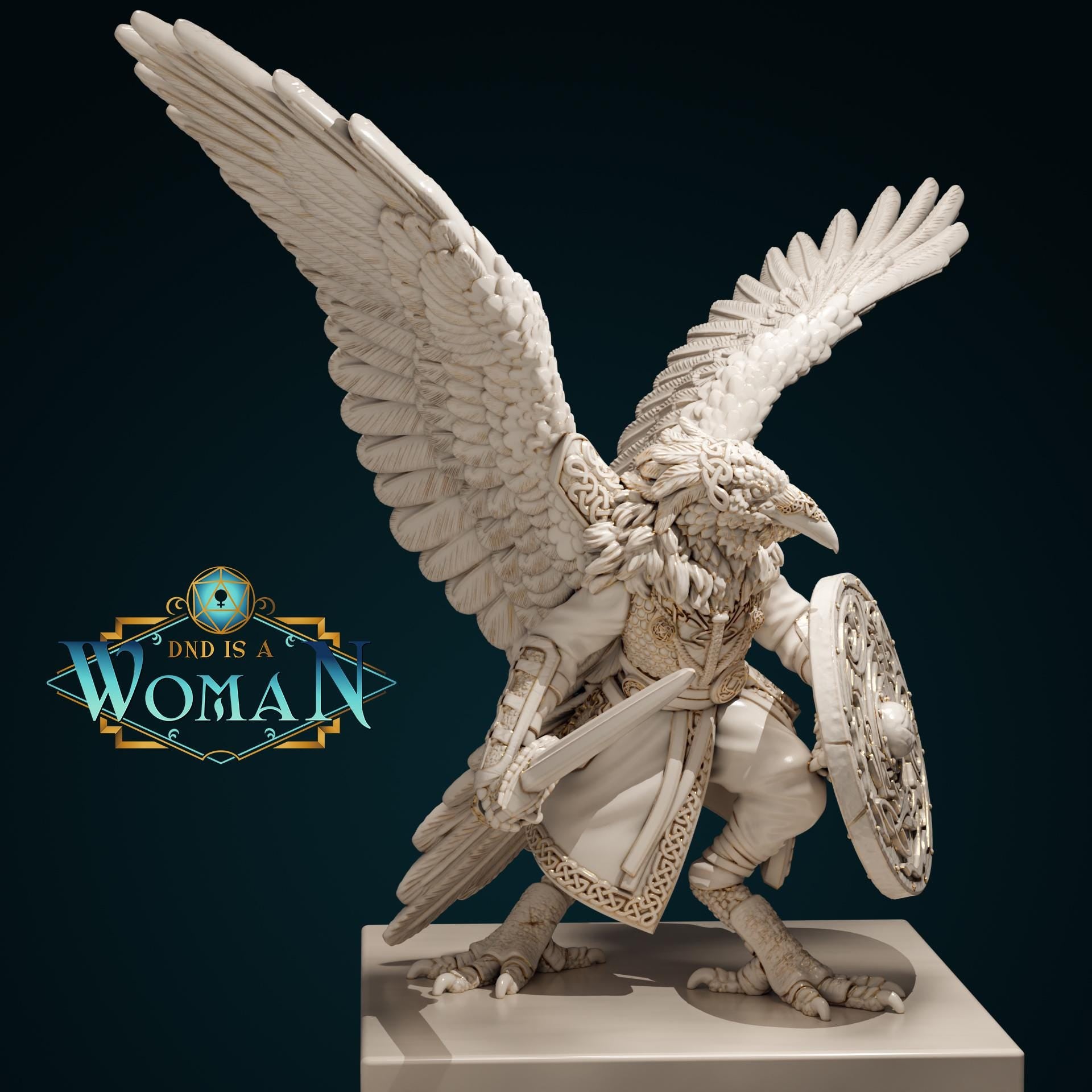 Aaracokra Cleric | D&D TTRPG Miniature | DnD Is A Woman | NO BASE