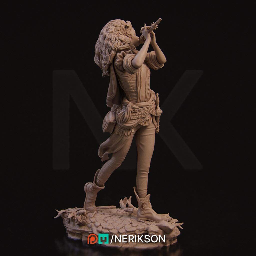 Ode to Joy - Inithia the Bard Standalone | Garage Resin Kit Statue | D&D TTRPG Fantasy Miniature | Nerikson