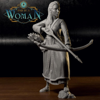 Human Ranger | D&D TTRPG Miniature | DnD Is A Woman | NO BASE