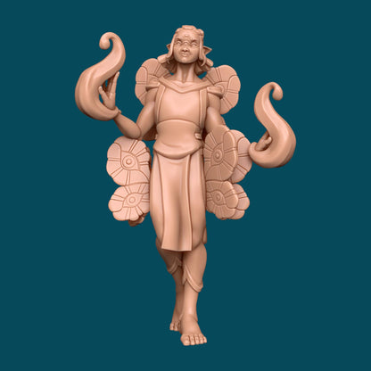 Tres, A Fey Mage | D&D TTRPG Miniature | Awkward Penguin Minis