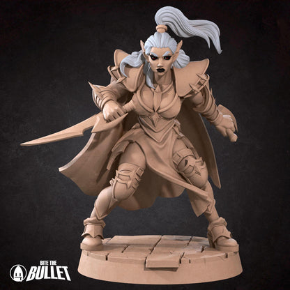 Vampire Assassin | TABLETOP SCALE | D&D TTRPG Miniature | Bite the Bullet