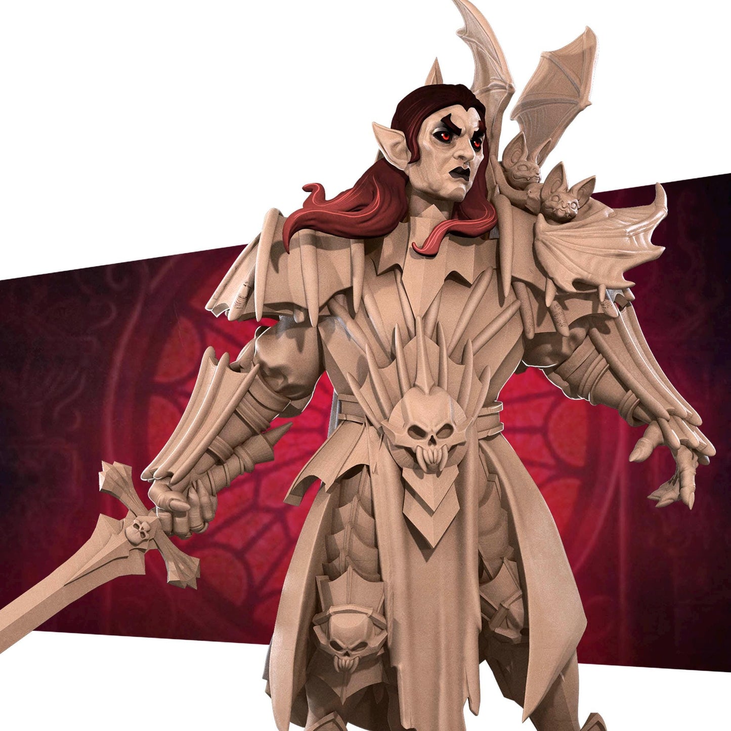 Vampire Necromancer | TABLETOP SCALE | D&D TTRPG Miniature | Bite the Bullet