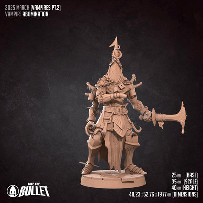 Vampire Abomination | TABLETOP SCALE | D&D TTRPG Miniature | Bite the Bullet