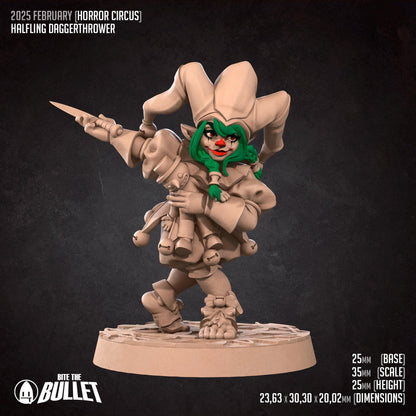 Halfling Daggerthrower | D&D Tabletop Gaming Scale Resin Miniature | Bite the Bullet