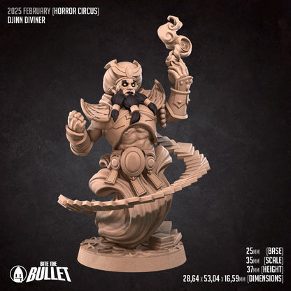 Djinn Diviner | D&D Tabletop Gaming Scale Resin Miniature | Bite the Bullet