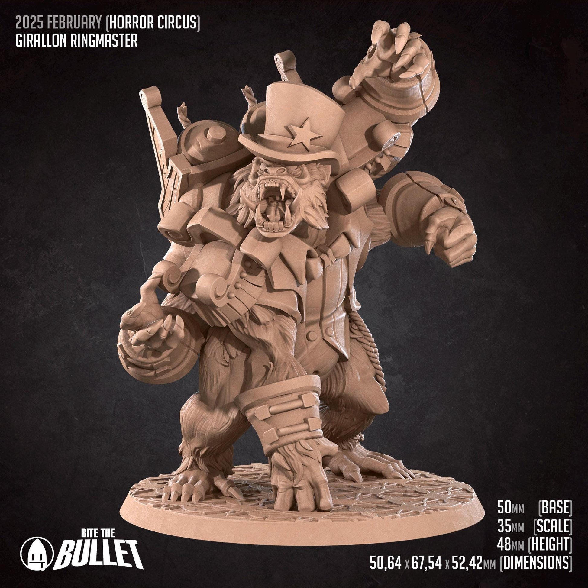 Girallon Ringmaster | D&D Tabletop Gaming Scale Resin Miniature | Bite the Bullet