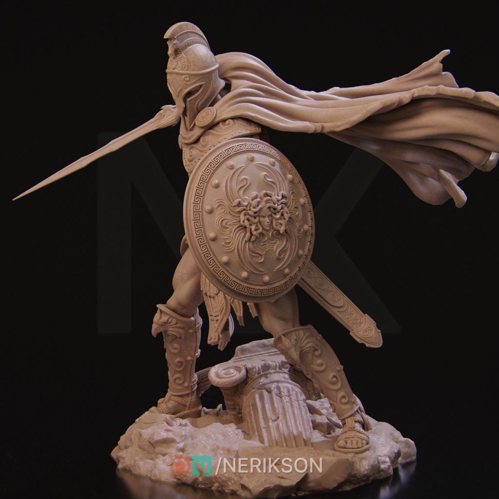 Perseus Standalone, Greek Mythology | Garage Resin Kit Statue | D&D TTRPG Fantasy Miniature | Nerikson