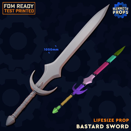 Bastard Sword | D&D Lifesize TTRPG LARP Gaming Prop | Mammoth Props
