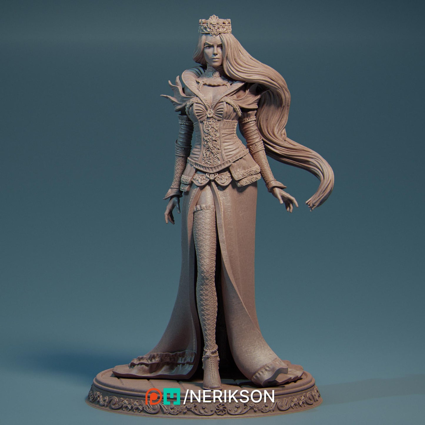 Queen Of Spades | TABLETOP SCALE | D&D TTRPG Fantasy Miniature | Nerikson